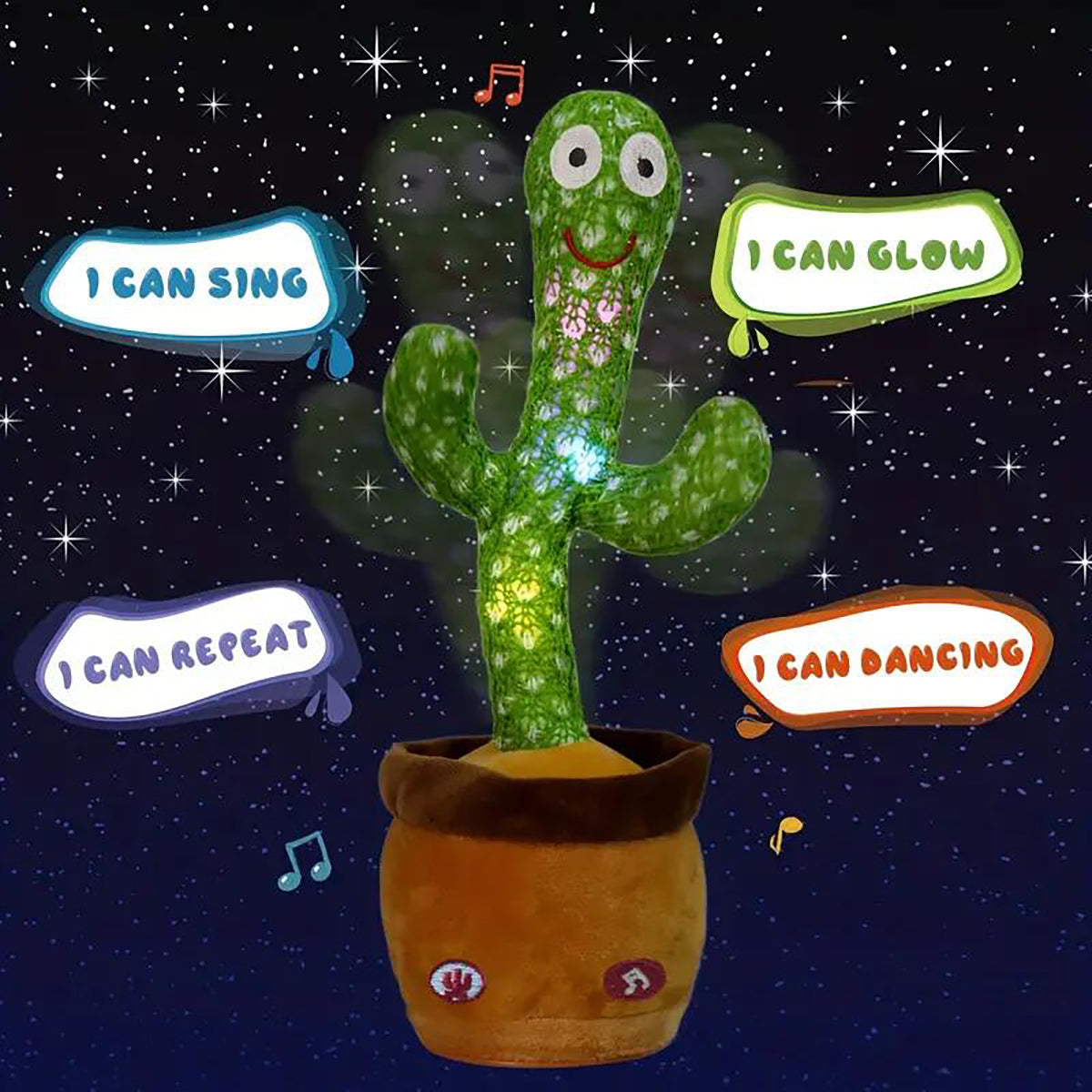 Dancing Cactus Rechargeable Toy ( With Android Cable)
